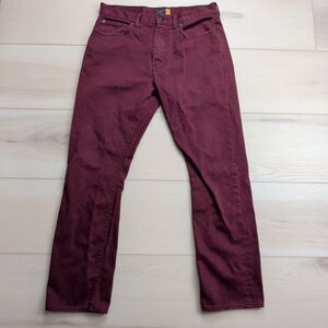 J Crew 770 Pinwale Corduroy Pants Mens 31x30 Burgundy Red Casual Preppy B0202